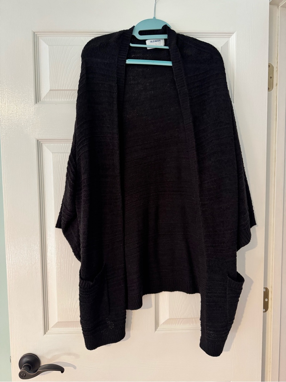 Old Navy Black Open Drape Pocket Sweater Cardigan